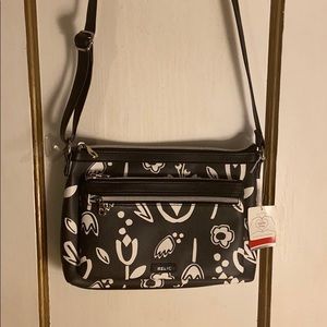 Relic shoulder bag with flower design